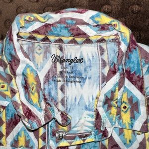 Boys western button down short sleeve